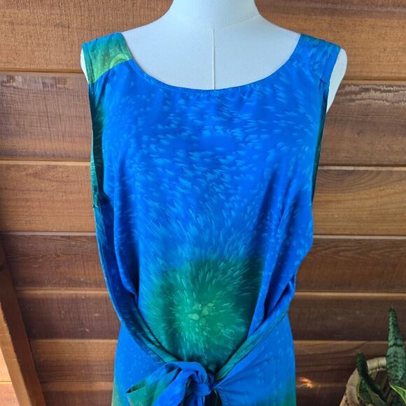 Indian Tropical Vintage Beach Wrap Maxi Dress Free Size Boho Hawaiian Vacation - Picture 2 of 11